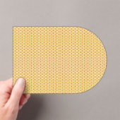 Een oranje en gele achtergrond met cirkels acryl uitnodigingen (Insitu (Draagbaar))