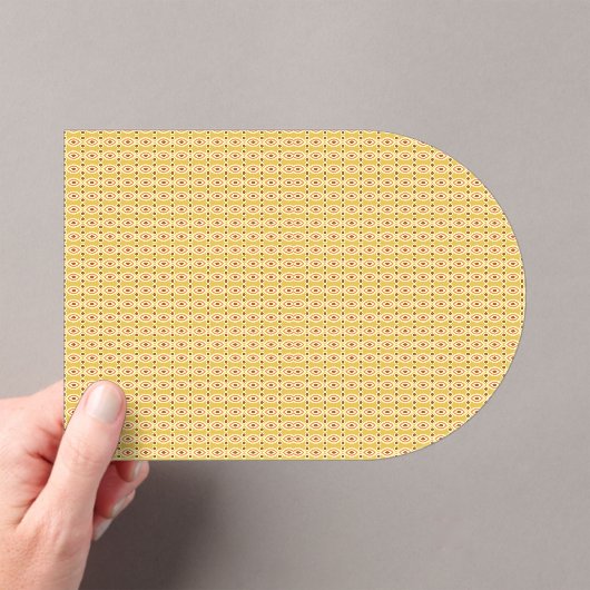 Een oranje en gele achtergrond met cirkels acryl uitnodigingen (Insitu (Draagbaar))