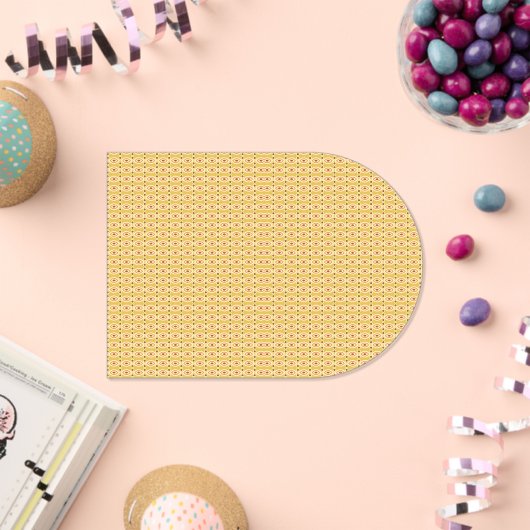 Een oranje en gele achtergrond met cirkels acryl uitnodigingen (Insitu (Viering))