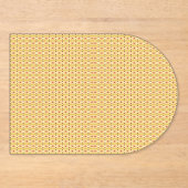 Een oranje en gele achtergrond met cirkels acryl uitnodigingen (Voorkant)