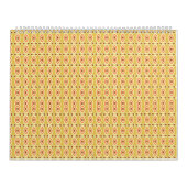 Een oranje en gele achtergrond met cirkels kalender (Hoes)