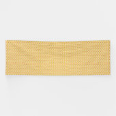 een oranje en gele achtergrond met cirkels spandoek (Horizontaal)