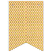 Een oranje en gele achtergrond met cirkels vlaggetjes (Tweede vlag)