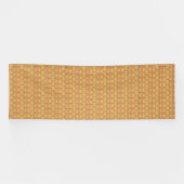 Een oranje en gele achtergrond met een motief spandoek (Horizontaal)