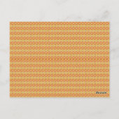 Een oranje en gele achtergrond met kleine stippen briefkaart (Achterkant)