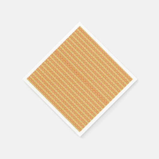 Een oranje en gele achtergrond met kleine stippen servet (Hoek)