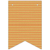 Een oranje en gele achtergrond met kleine stippen vlaggetjes (Tweede vlag)