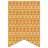 Een oranje en gele achtergrond met kleine stippen vlaggetjes (Eerste vlag)