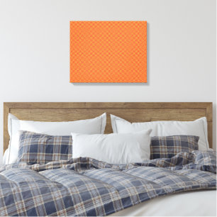 Een oranje en gele achtergrond met kleine vierkant canvas afdruk