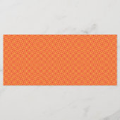 Een oranje en gele achtergrond met kleine vierkant menu (Achterkant)