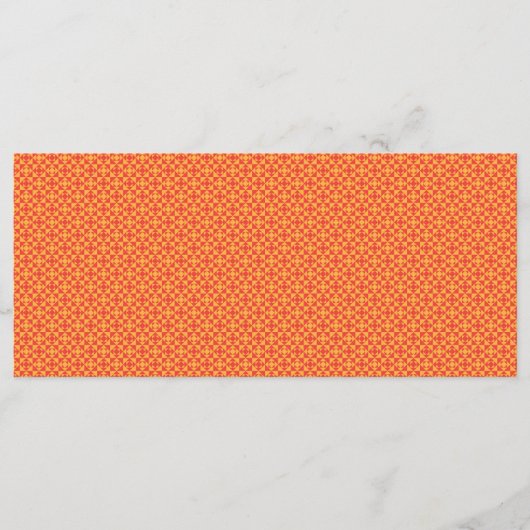 Een oranje en gele achtergrond met kleine vierkant menu (Voorkant)