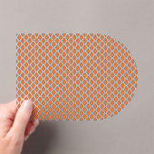 Een oranje en wit geometrisch patroon acryl uitnodigingen (Insitu (Draagbaar))