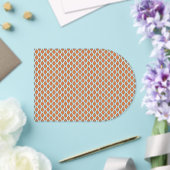 Een oranje en wit geometrisch patroon acryl uitnodigingen (Insitu (Huwelijk))