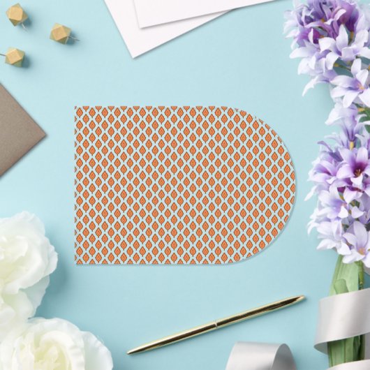 Een oranje en wit geometrisch patroon acryl uitnodigingen (Insitu (Huwelijk))