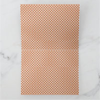 Een oranje en wit geometrisch patroon