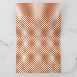 Een oranje en wit geometrisch patroon bedankkaart