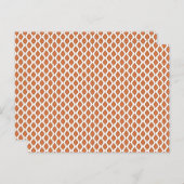 Een oranje en wit geometrisch patroon briefkaart (Voorkant / Achterkant)