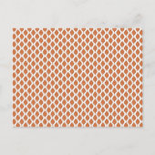 Een oranje en wit geometrisch patroon briefkaart (Voorkant)