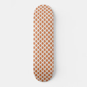 Een oranje en wit geometrisch patroon persoonlijk skateboard (Voorkant)