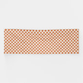 Een oranje en wit geometrisch patroon spandoek (Horizontaal)