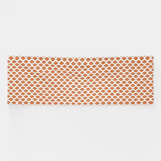 Een oranje en wit geometrisch patroon spandoek (Horizontaal)