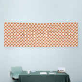 Een oranje en wit geometrisch patroon spandoek (Beurs)