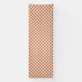 Een oranje en wit geometrisch patroon spandoek (Verticaal)