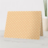 Een oranje en witte achtergrond met een motief bedankkaart (Voorkant)