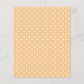 Een oranje en witte achtergrond met een motief flyer (Achterkant)