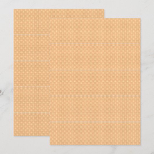 Een oranje en witte achtergrond met een motief kaart (Voorkant / Achterkant)