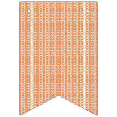 Een oranje en witte gestreepte achtergrond met kle vlaggetjes (Eerste vlag)