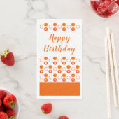 Een Oranje en witte verjaardag Servet (Insitu)