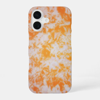 Een oranje grunge textuur iPhone 16 hoesje