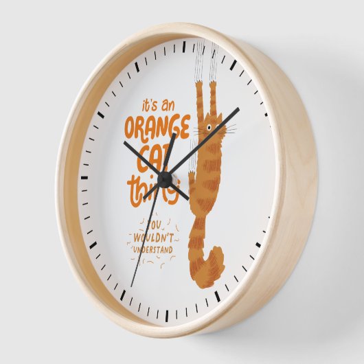 Een Oranje katteding - een grappige tabletkat die  (Hoek)