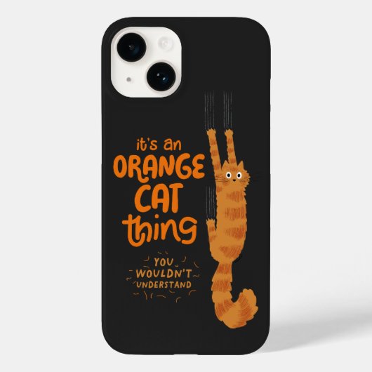 Een Oranje katteding - een grappige tabletkat die Case-Mate iPhone Case (Achterkant)