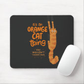 Een Oranje katteding - een grappige tabletkat die  Muismat (Met muis)