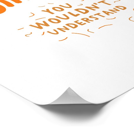 Een Oranje katteding - een grappige tabletkat die  Poster (Hoek)