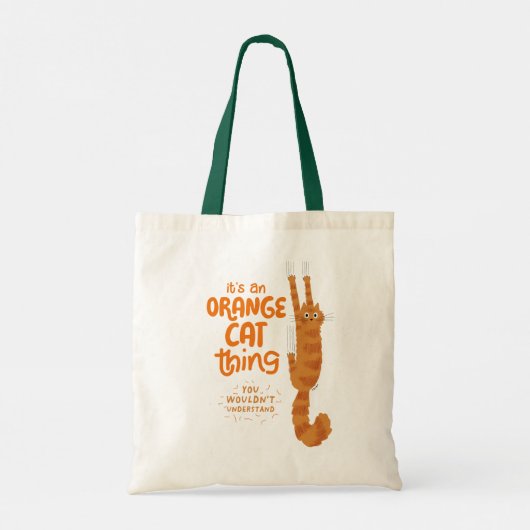 Een Oranje katteding - een grappige tabletkat die  Tote Bag (Achterkant)