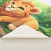 Een Oranje leeuwenwelp in het Oerwoud Sherpa Deken (3/4)