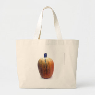 Eén Oranje pompoen Grote Tote Bag