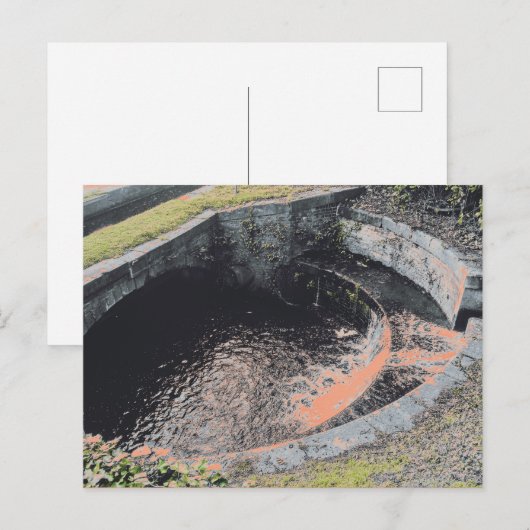 Een Oranje pool in Welshpool Briefkaart (Voorkant / Achterkant)