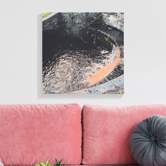 Een Oranje pool in Welshpool Canvas Afdruk (Insitu (Woonkamer))