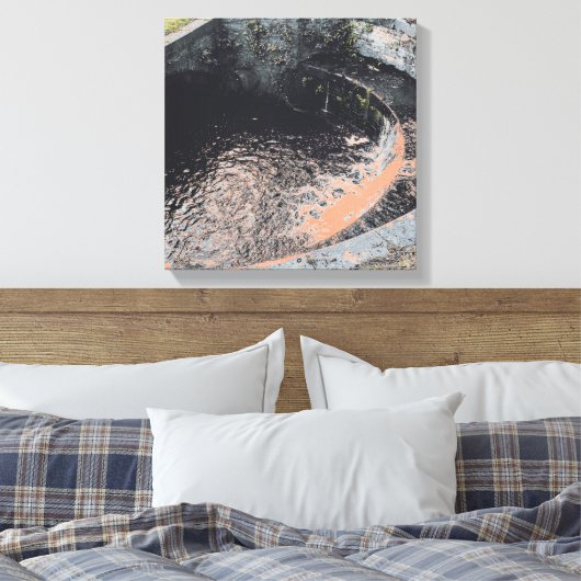 Een Oranje pool in Welshpool Canvas Afdruk (Insitu (Slaapkamer))