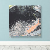 Een Oranje pool in Welshpool Canvas Afdruk (Insitu (Houten vloer))