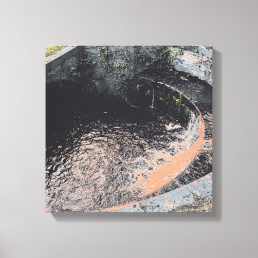 Een Oranje pool in Welshpool Canvas Afdruk (Voorkant)