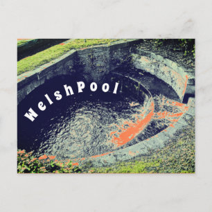 Een Oranje pool in Welshpool-fotografie Briefkaart