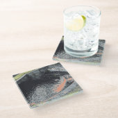 Een Oranje pool in Welshpool Glazen Onderzetter (Schuin)