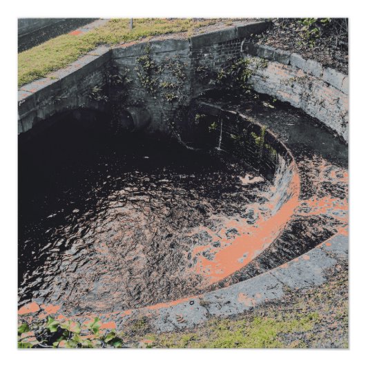 Een Oranje pool in Welshpool Poster (Voorkant)