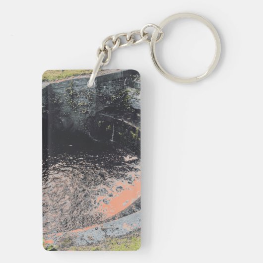 Een Oranje pool in Welshpool Sleutelhanger (achterkant)