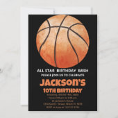 Een Oranje uitnodiging voor de geboorte van Basket (Voorkant)